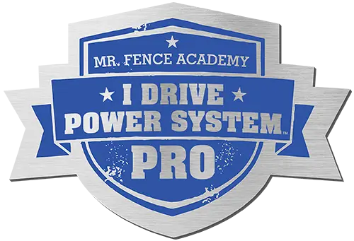 Mr Fence Academy i Drive Power System badge